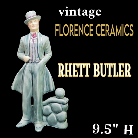 Vintage Florence Ceramics Rhett Butler Figurine -gone W/ The Wind 9.5" Figure - Picture 1 of 5